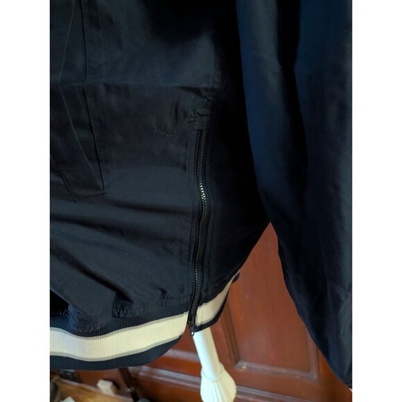 Reebok Navy Blue Pullover V-Neck Windbreaker Jacket Zip Pockets Mens Size XL - Picture 3 of 8